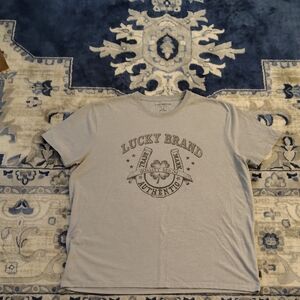 Lucky Brand Light Gray Graphic Short Sleeve Tee